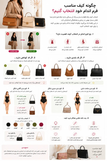 چگونه کیف مناسب فرم اندام خود انتخاب کنیم؟