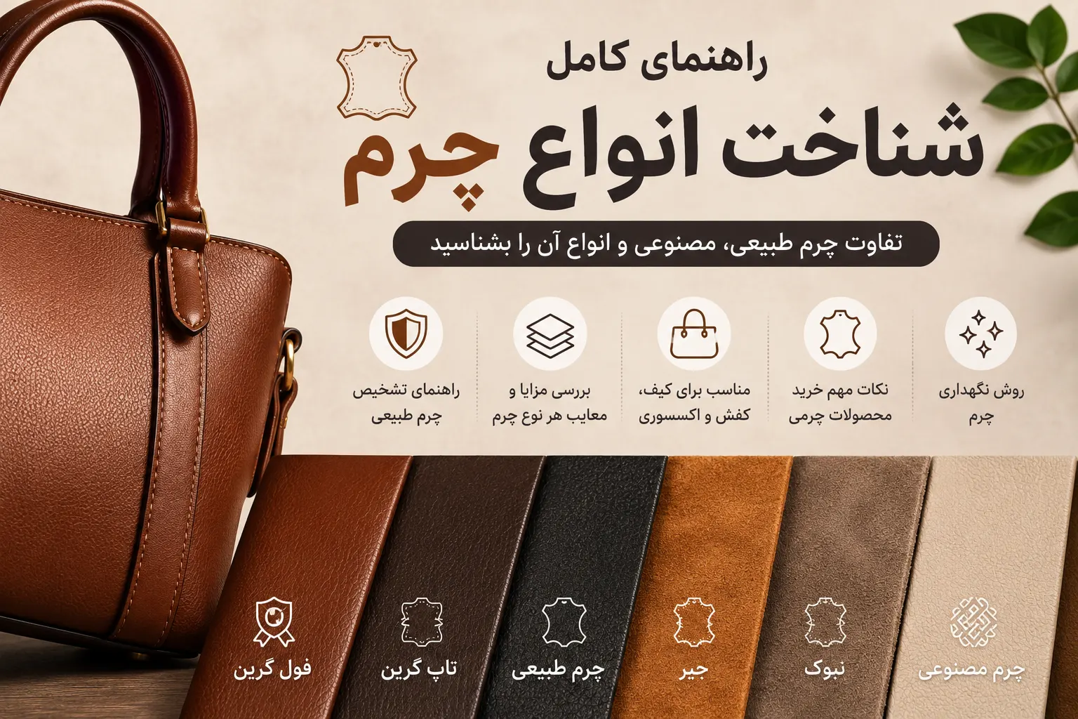 راهنمای شناخت انواع چرم