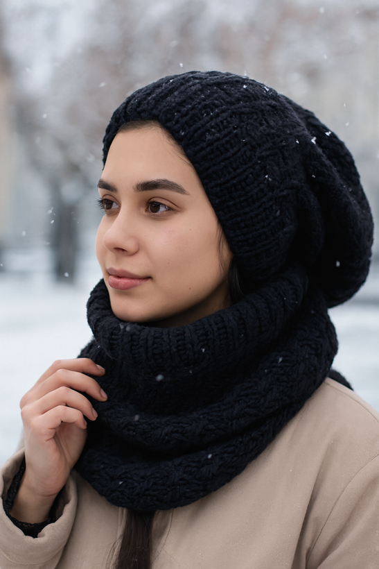 کلاه و شالگردن زنانه کد ۶۰۰