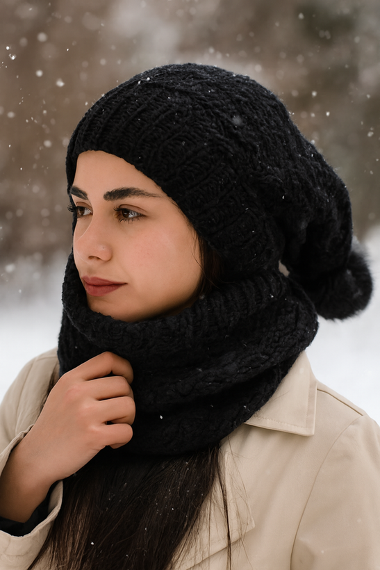 کلاه و شالگردن زنانه کد ۶۰۰