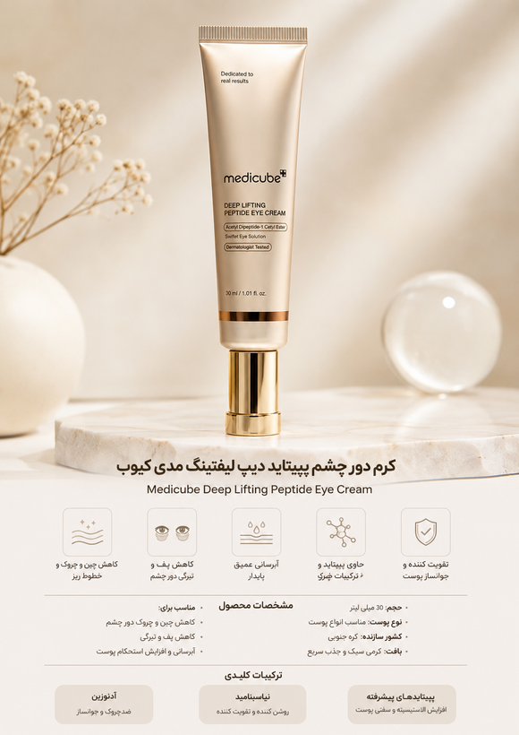 کرم دور چشم مدیکیوب Deep Lifting Peptide Eye Cream
