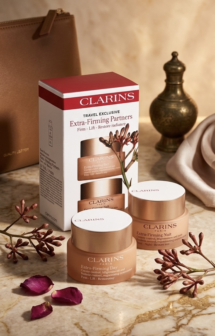 ست کرم‌های لیفتینگ و ضدچروک کلارنس clarins شب و روز
