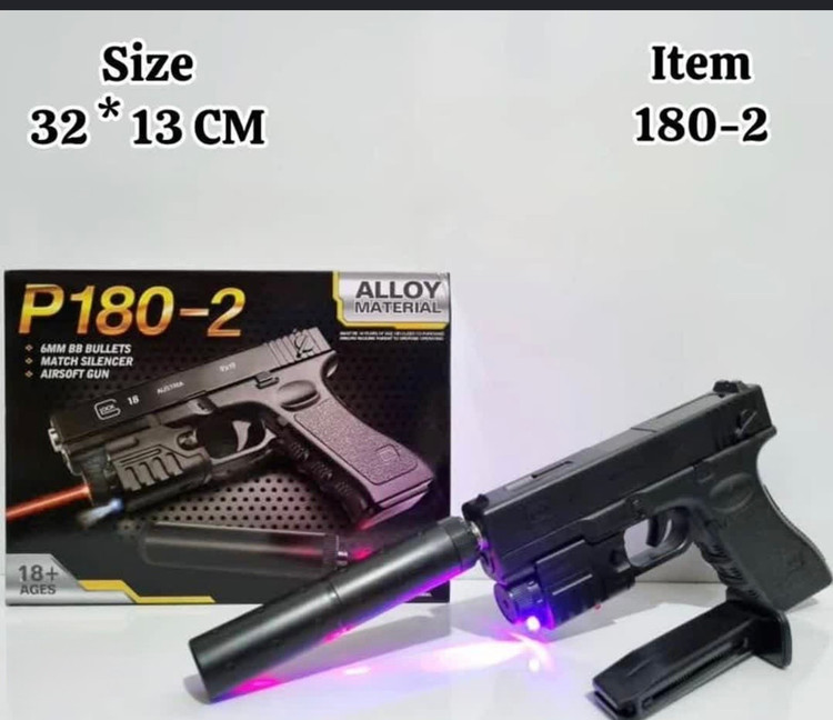 تفنگ بادی کلت اسباب بازی کد P180-2 قسطی