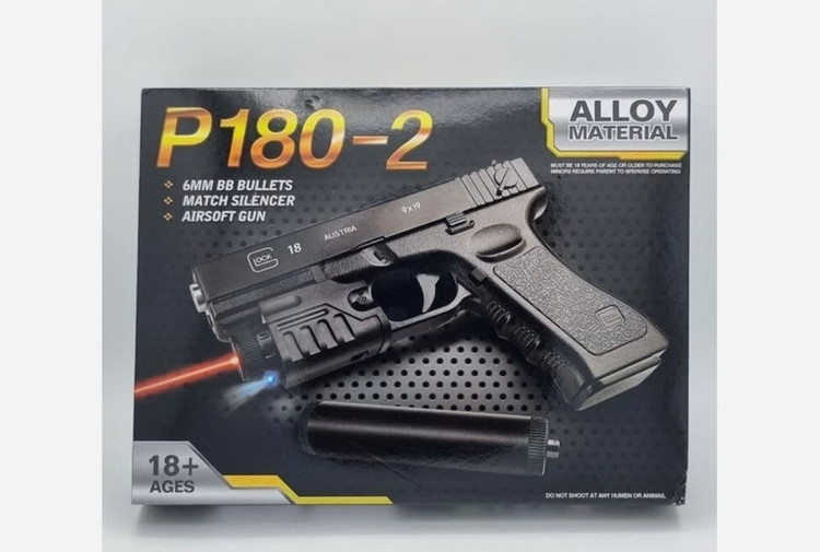 تفنگ بادی کلت اسباب بازی کد P180-2 قسطی