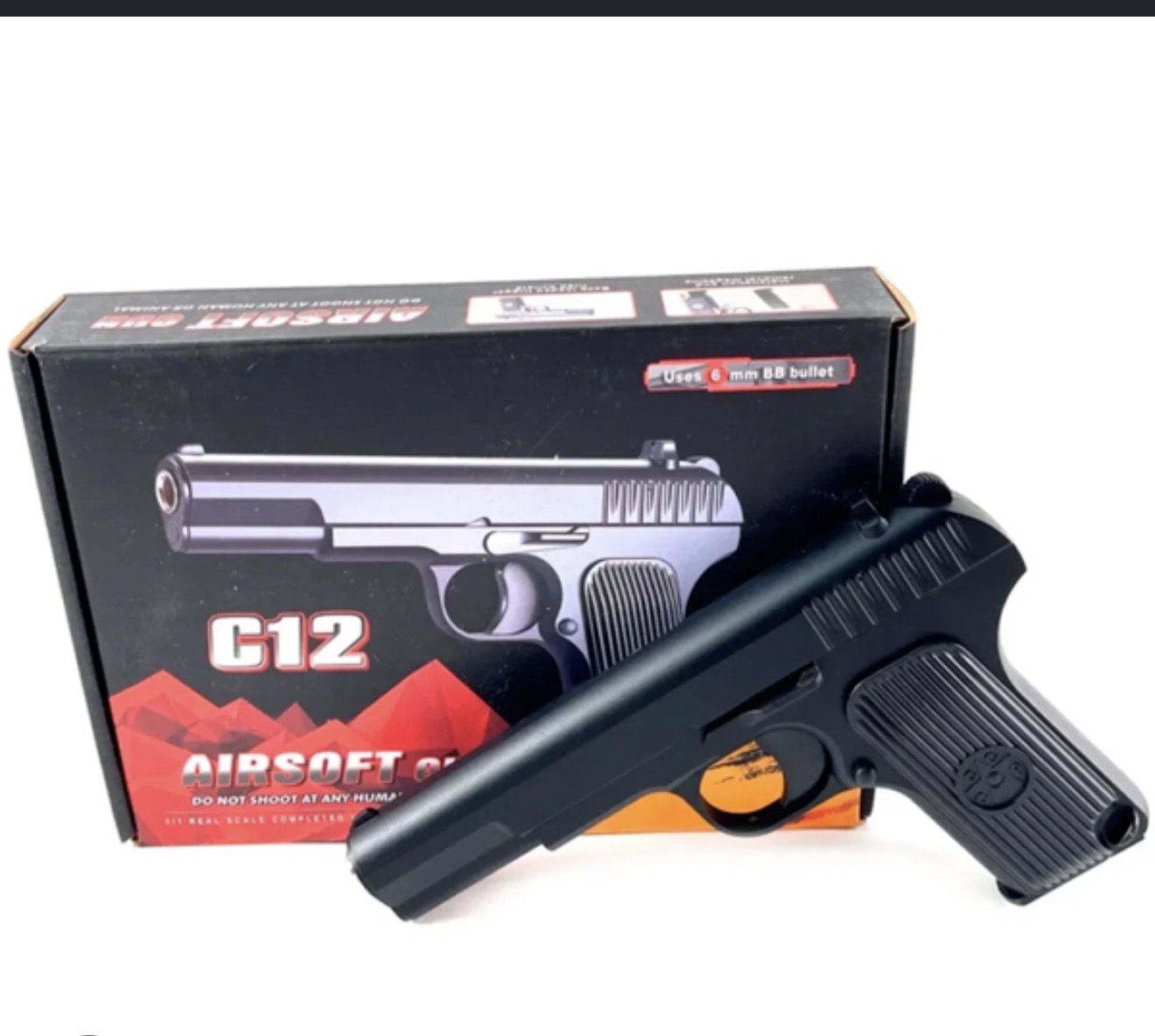 تفنگ بادی  کلت اسباب بازی کد C12+قسطی